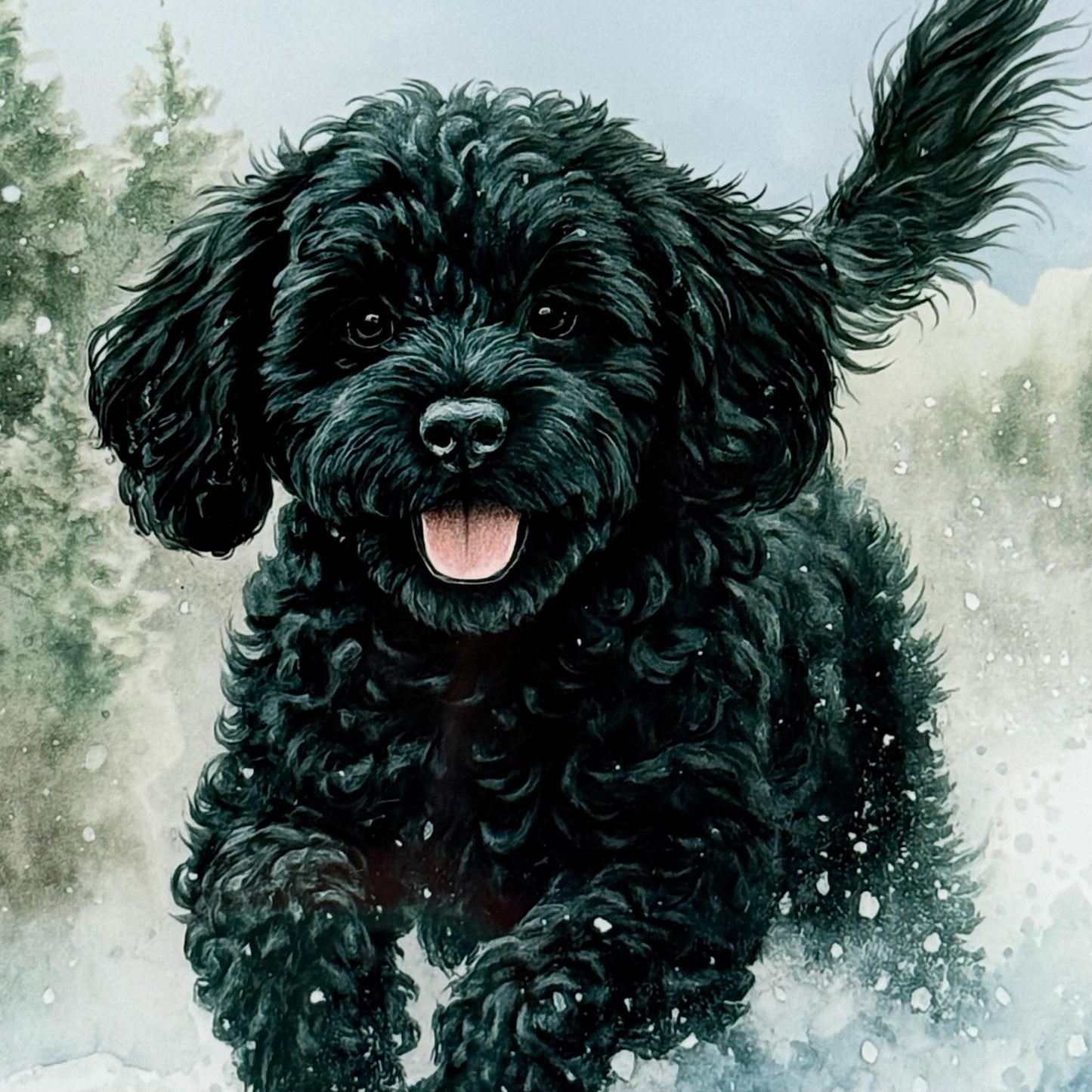Cavapoo 8inch x 11inch Glass Chopping Board