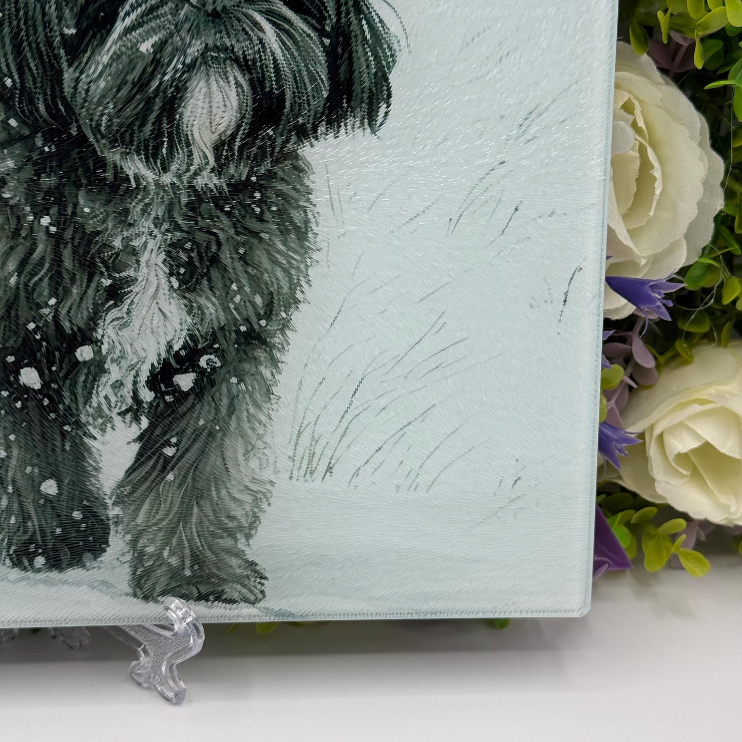 Shih Tzu 8inch x 11inch Glass Chopping Board
