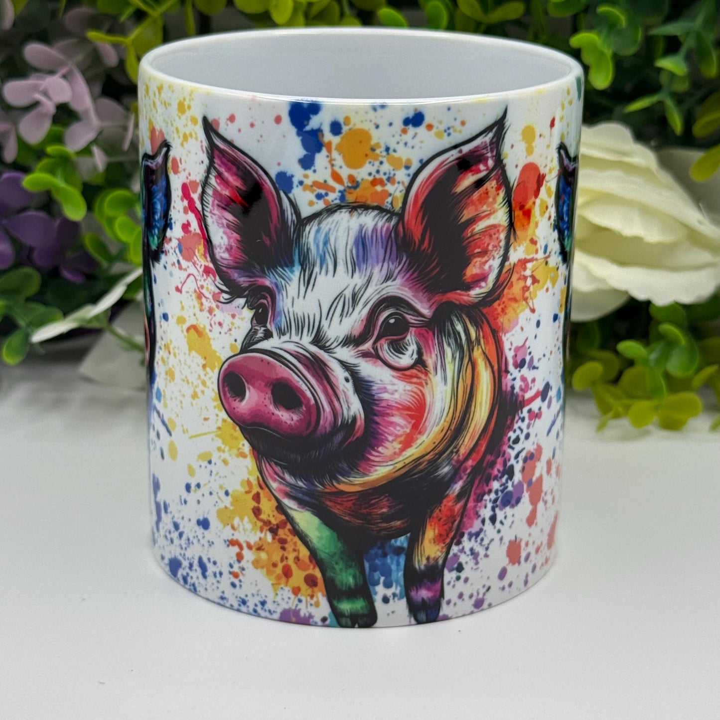 Pig Colourful 11oz Ceramic Mug