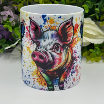 Pig Colourful 11oz Ceramic Mug