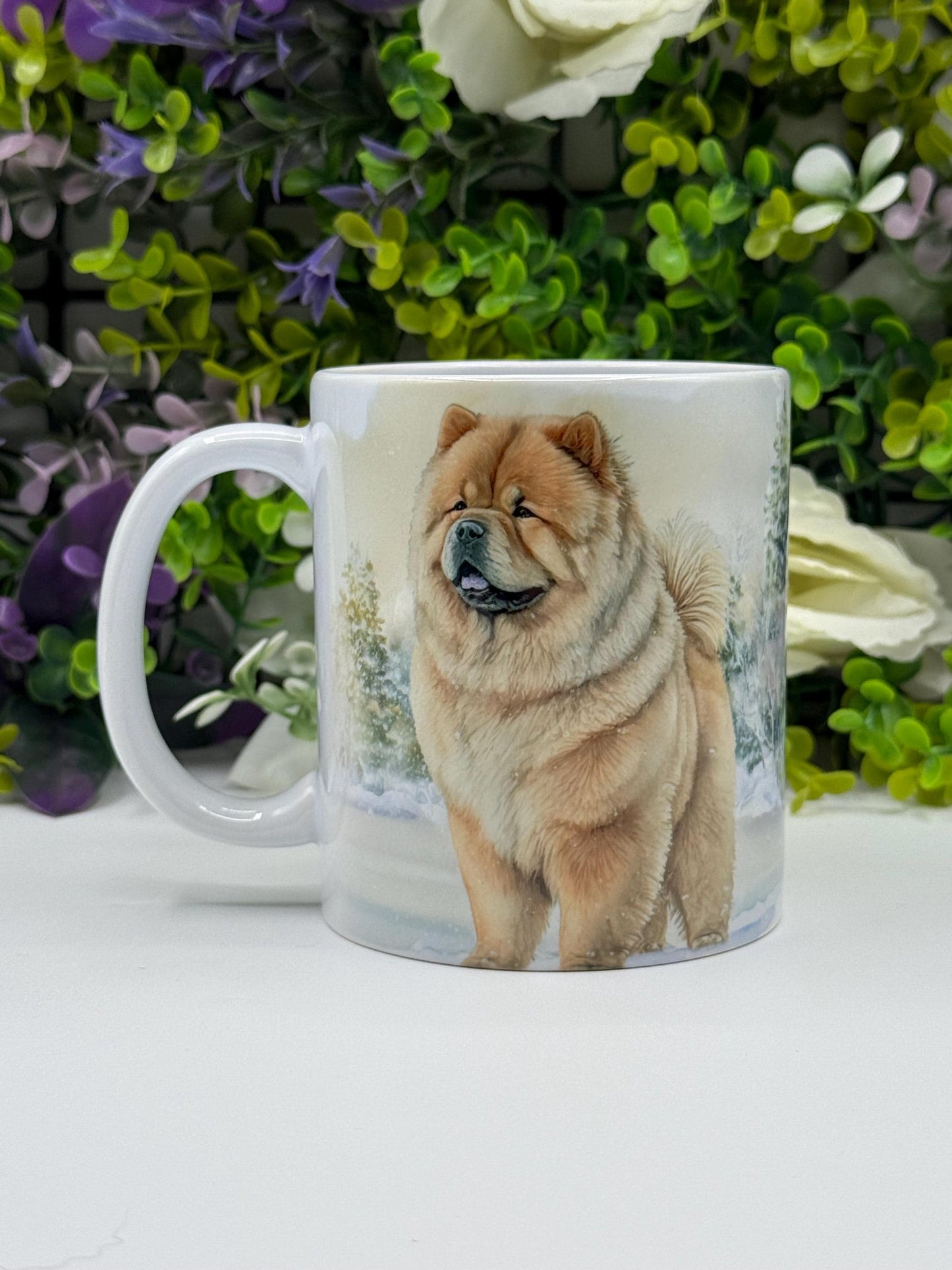 Chow Chow Winter 11oz Ceramic Dog Mug: Unique Pet Lover Gift