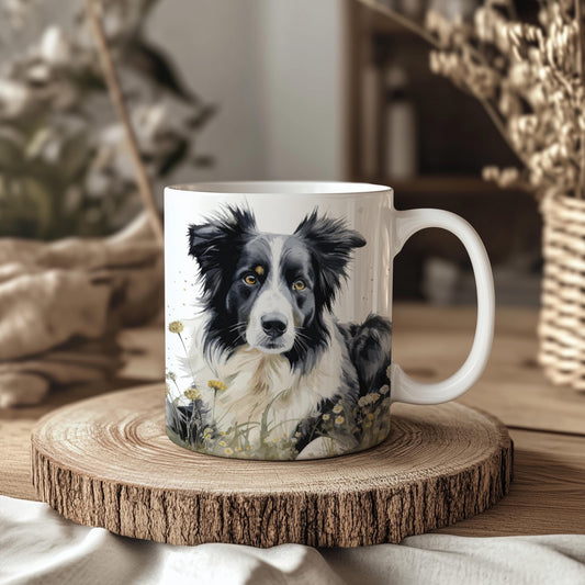 Border Collie Ceramic Dog Mug: Unique Pet Lover Gift