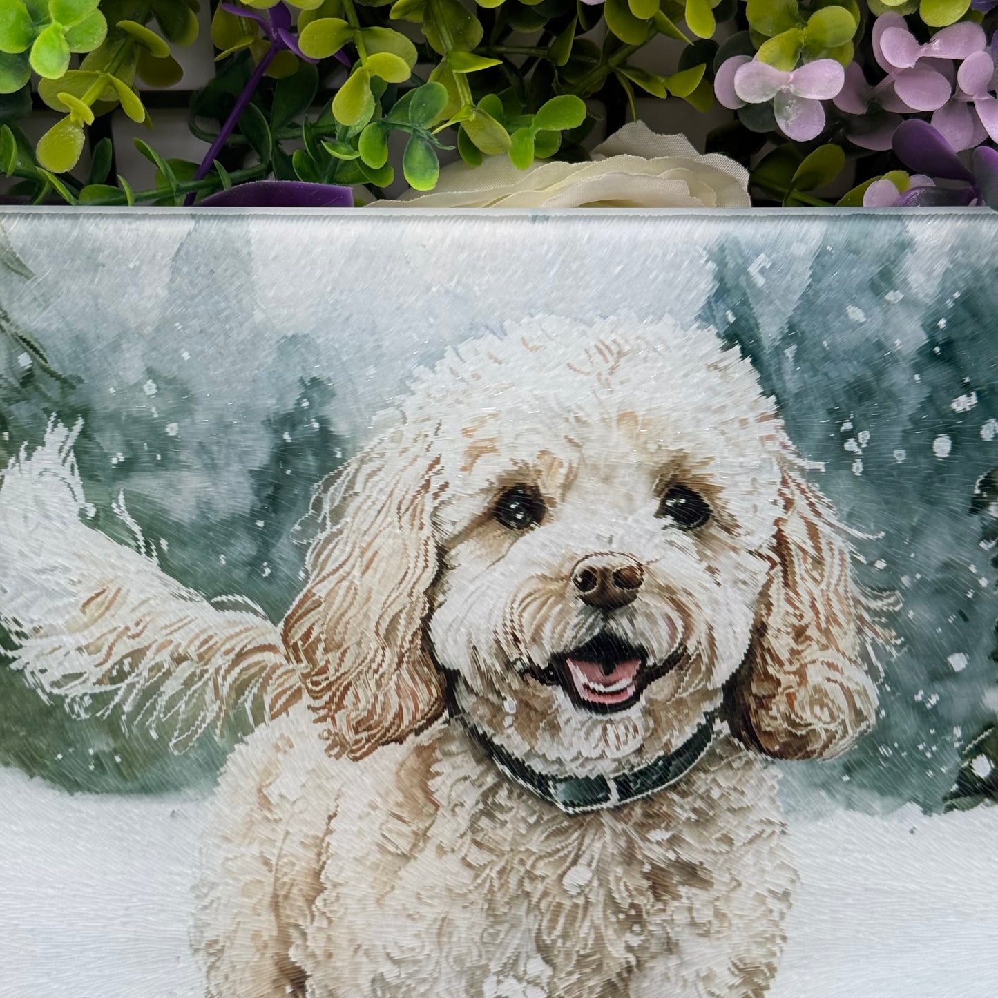 Cavachon 8inch x 11inch Glass Chopping Board