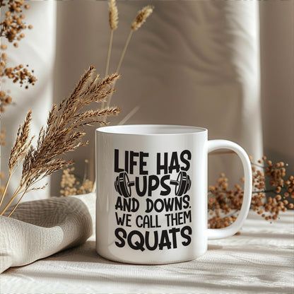 Gym Squats Humour 11oz Ceramic Mug