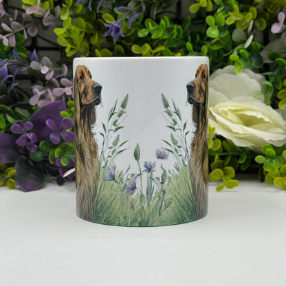 Irish Setter Floral Grass 11oz Dog Mug: Handmade Ceramic Coffee Cup