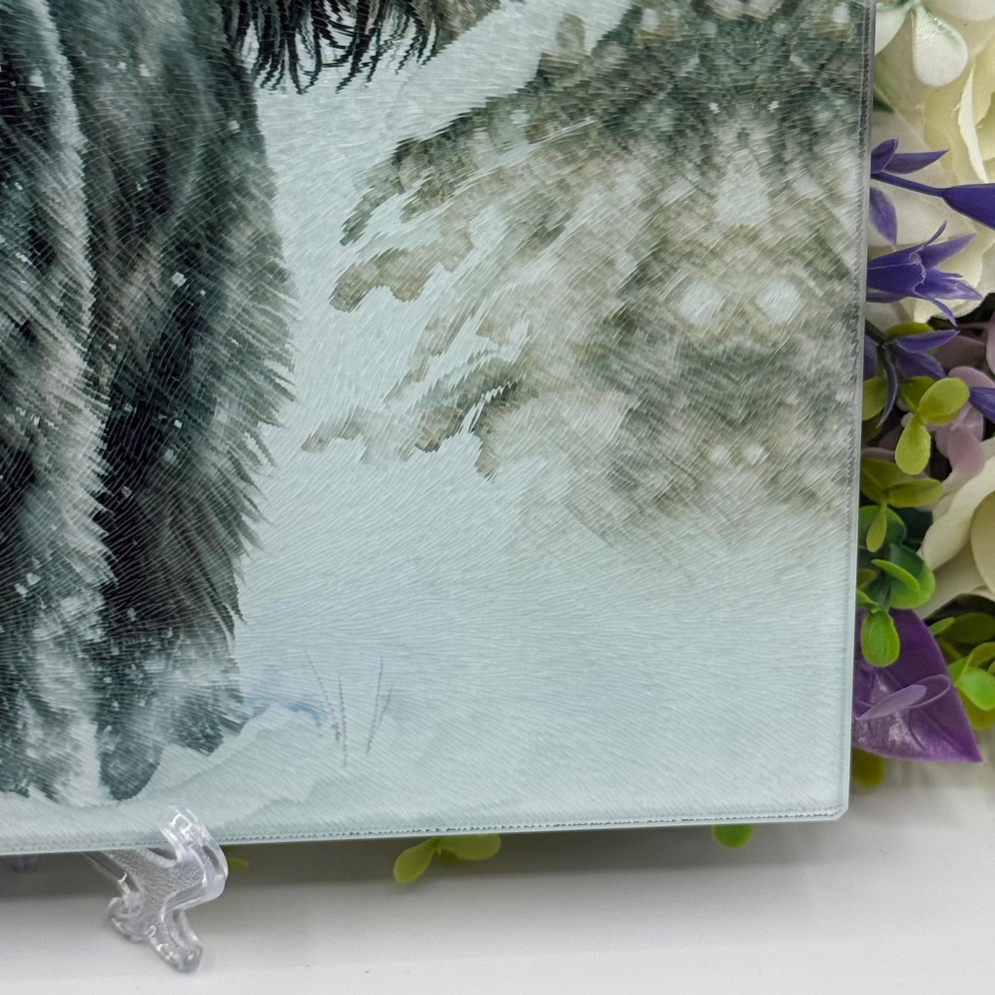 Newfoundland Winter 8inch x 11inch Glass Chopping Board