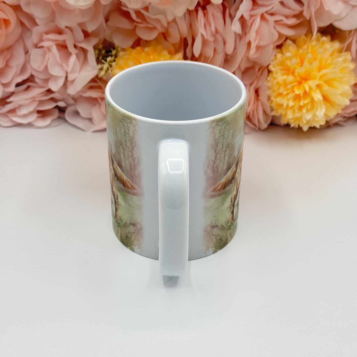 Cocker Spaniel Ceramic Dog Mug: Landscape Design, Pet Lover Gift