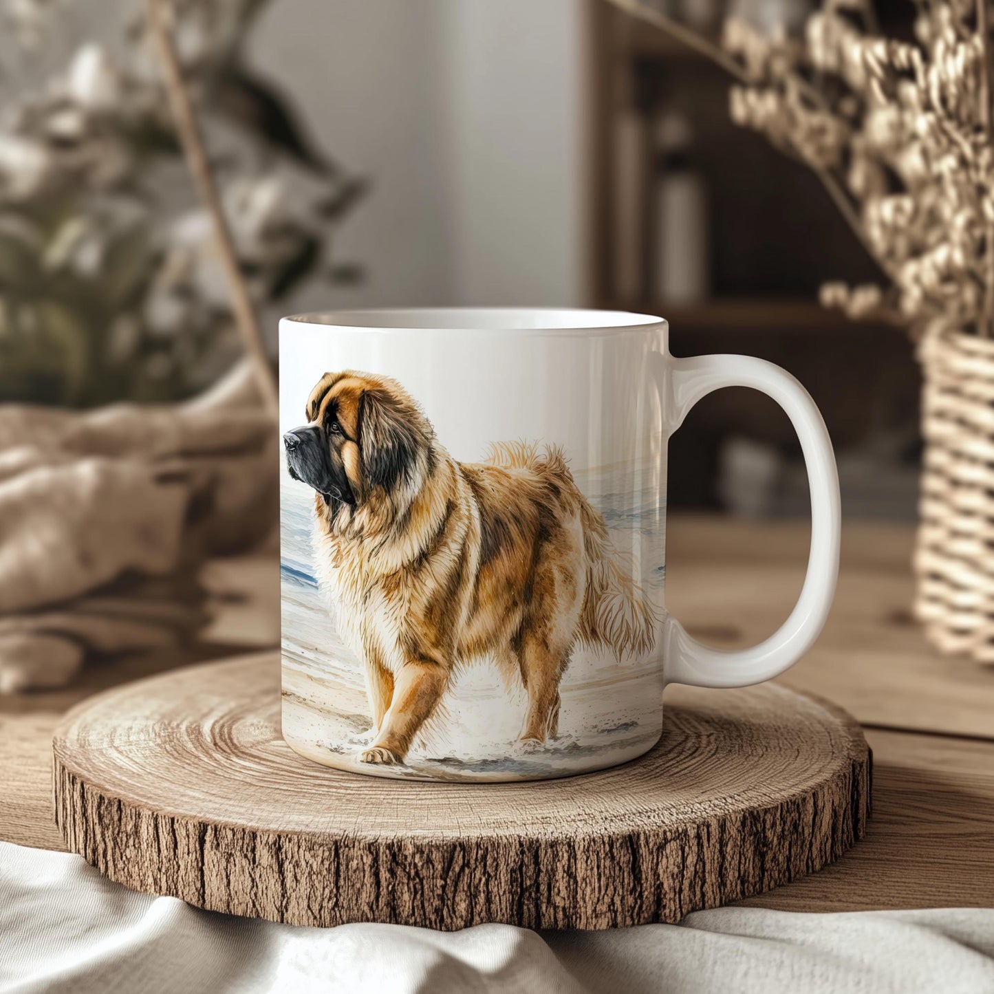 Leonberger Beach 11oz Ceramic Dog Mug
