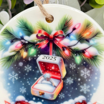 Our First Christmas Engaged 2026 Ceramic Ornament - Tree Decoration - Memorabilia Gifts