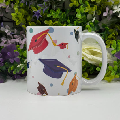 Graduation Caps Colourful 11oz Ceramic Mug