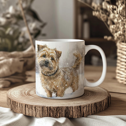 Norfolk Terrier Winter Snow 11oz Ceramic Mug