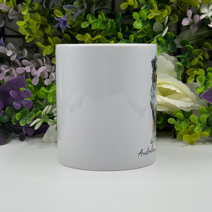 Australian Shepherd Dog Ceramic 11oz Mug: Handmade Dog Lover Gift