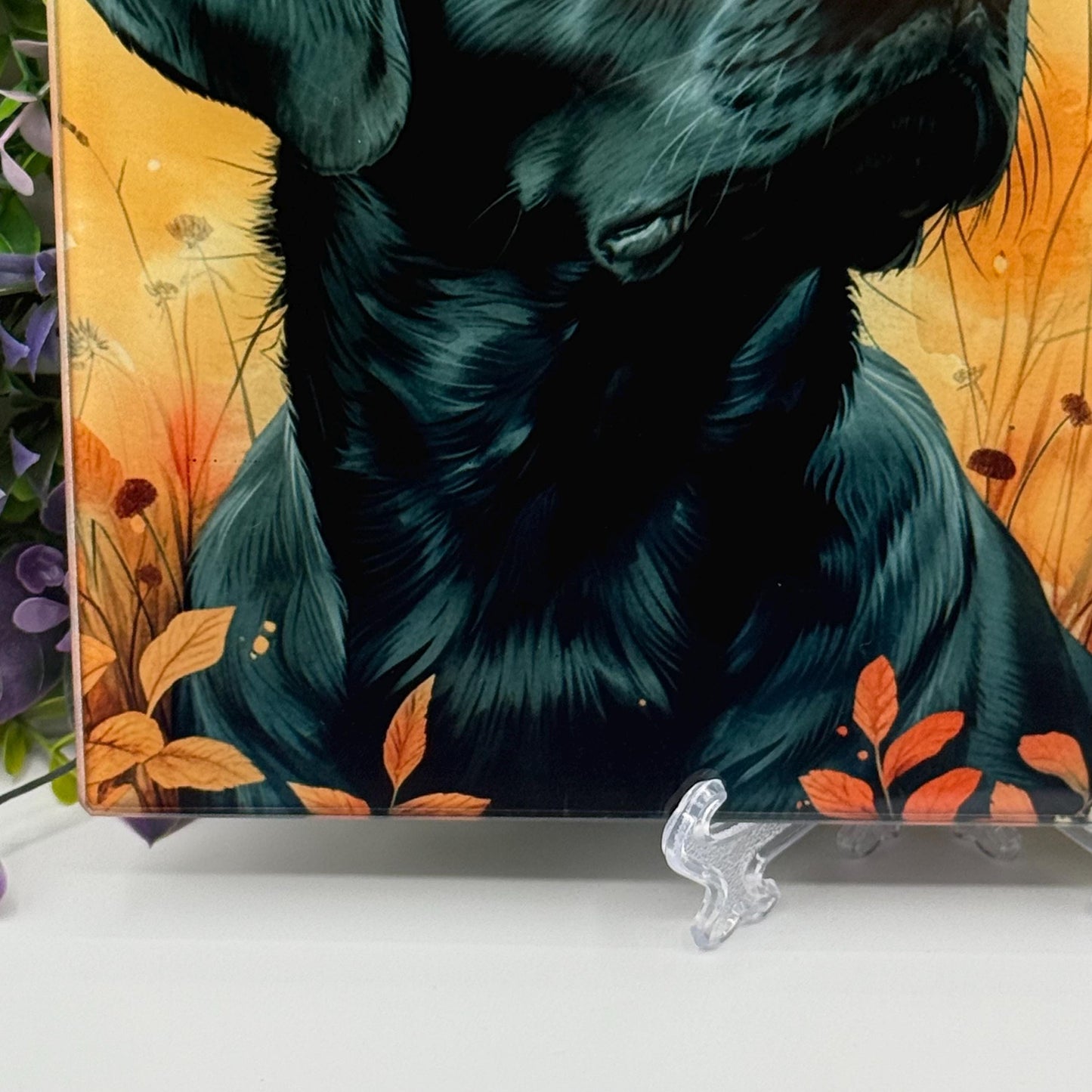 Labrador Glass Chopping Board - Worktop Saver
