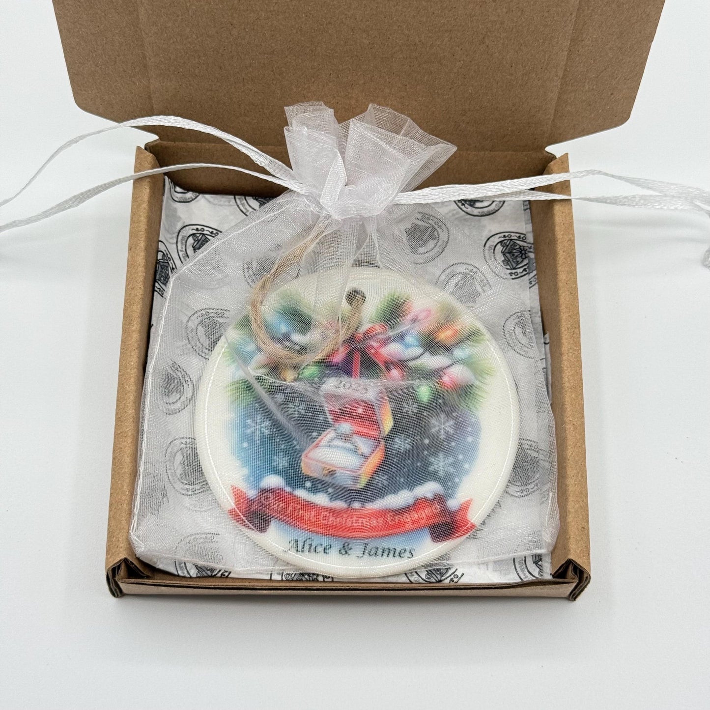 Our First Christmas Engaged 2026 Ceramic Ornament - Tree Decoration - Memorabilia Gifts