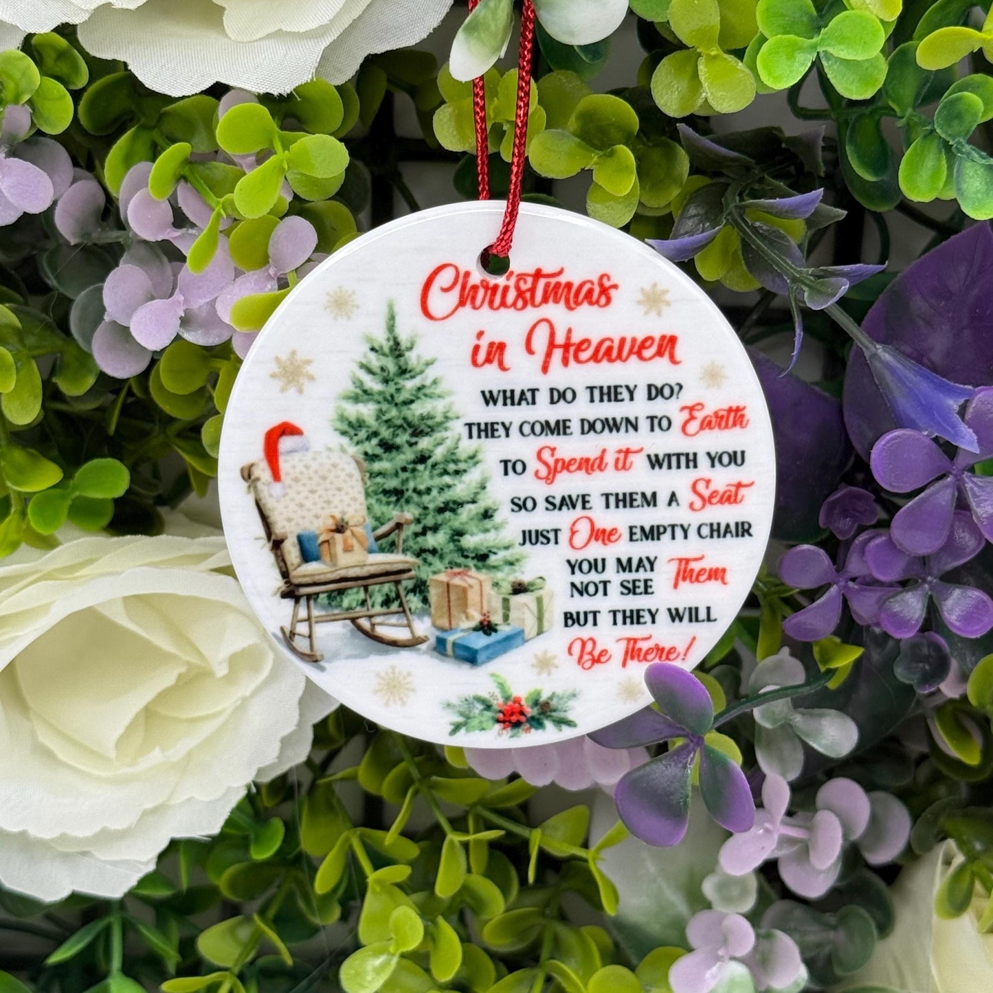 Christmas In Heaven Memorial Ceramic Ornament - Tree Decoration - Memorabilia Gifts