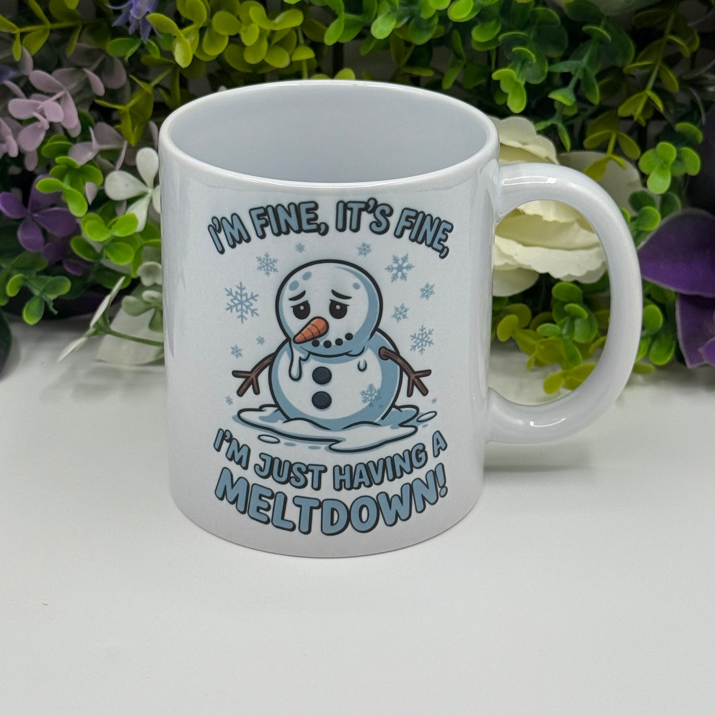 Snowman Melt Down 11oz Ceramic Mug