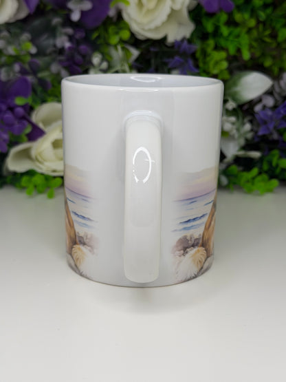 Shetland Sheepdog/Sheltie Mug: Handmade Ceramic Coffee Cup, Pet Lover Gift