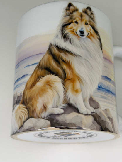 Shetland Sheepdog/Sheltie Mug: Handmade Ceramic Coffee Cup, Pet Lover Gift