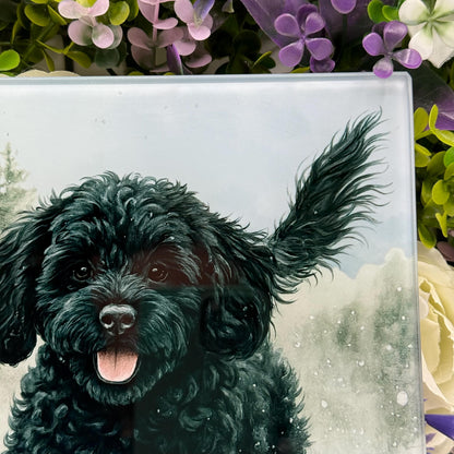 Cavapoo 8inch x 11inch Glass Chopping Board