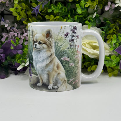 Chihuahua Rock and Flower 11oz Ceramic Dog Mug