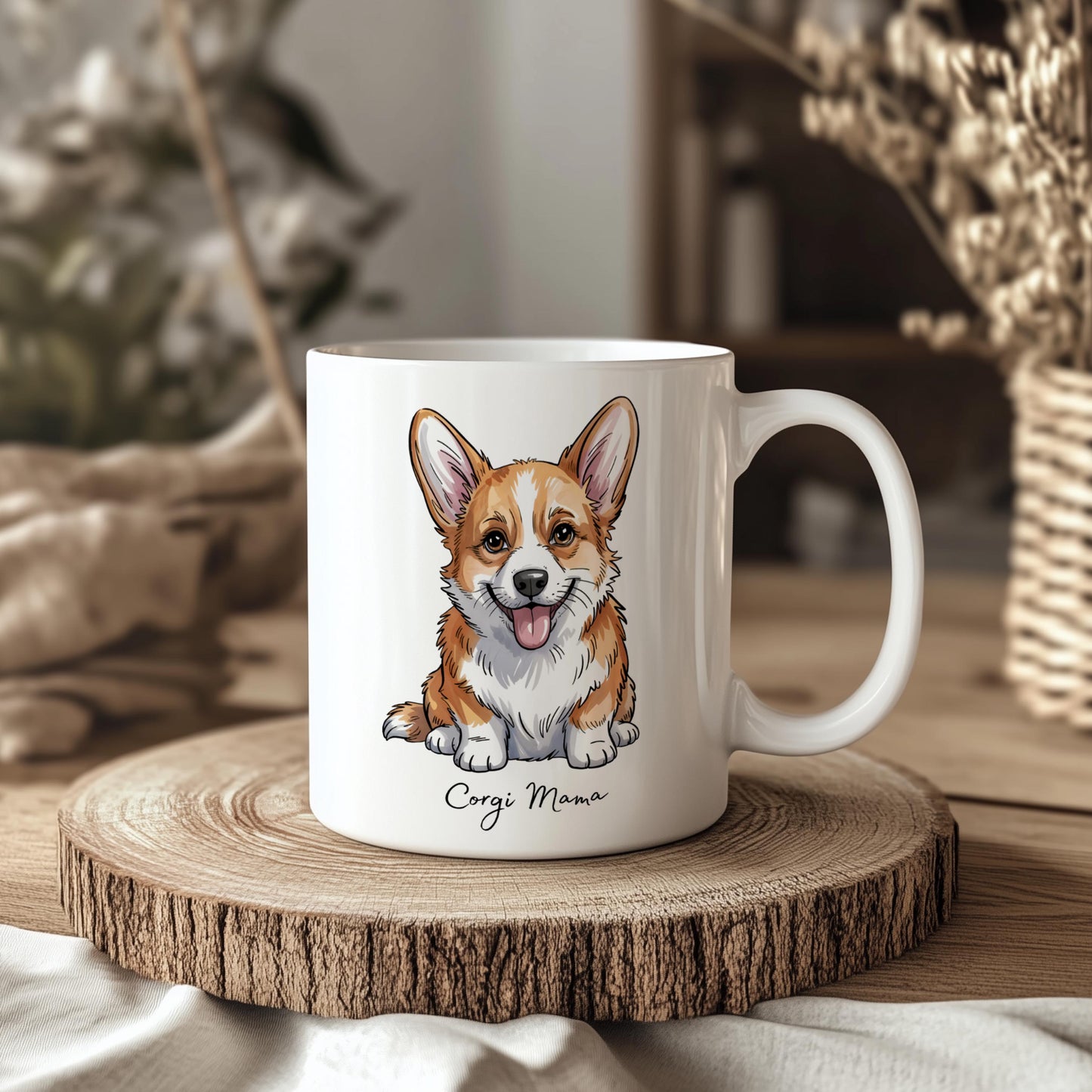 Corgi Ceramic 11oz Mug: Handmade Dog Lover Gift