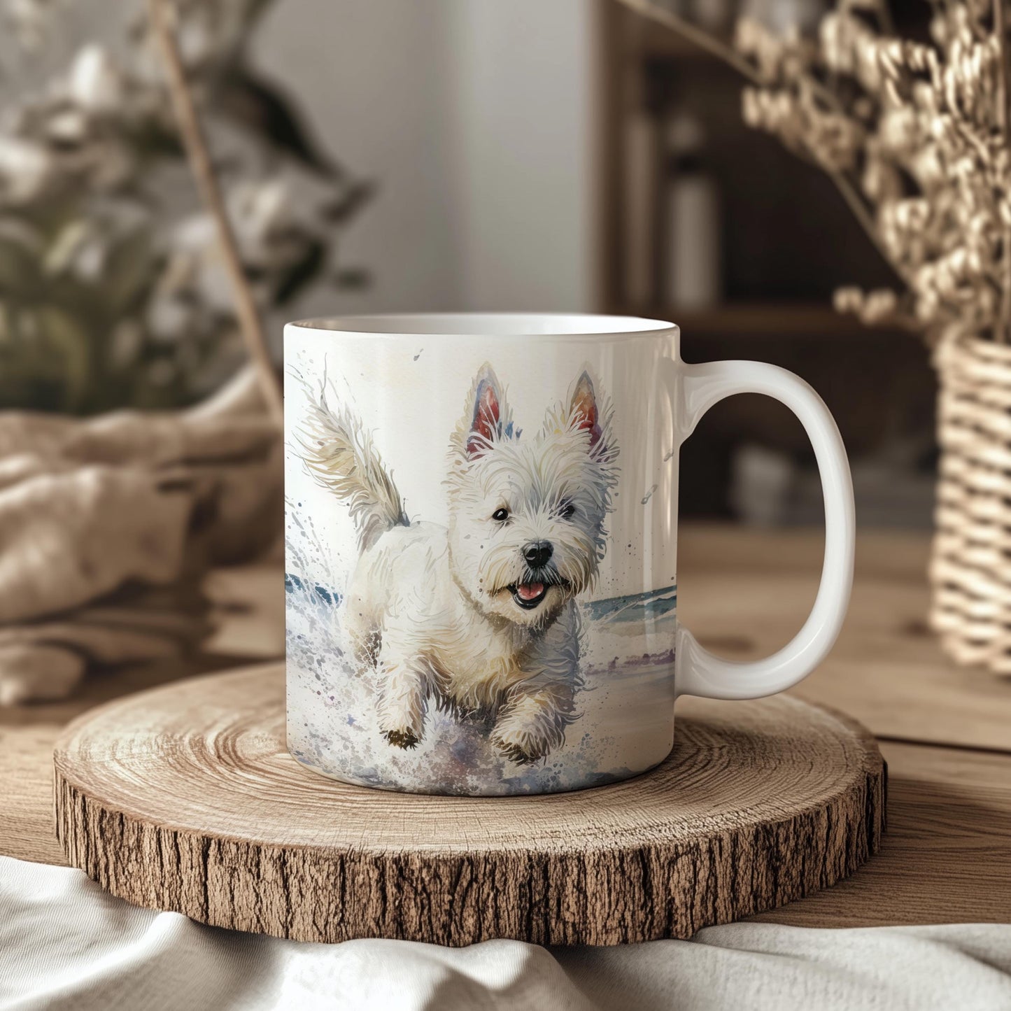 West Highland Terrier Beach 11oz Ceramic Mug