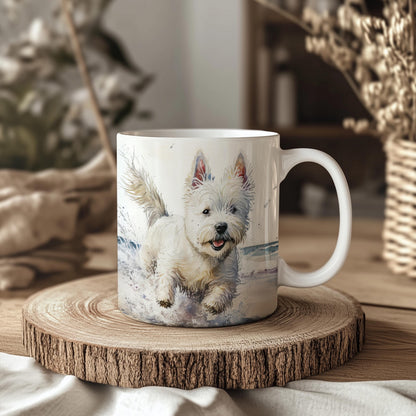 West Highland Terrier Beach 11oz Ceramic Mug