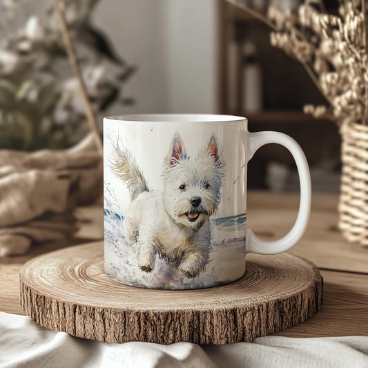 West Highland Terrier Beach 11oz Ceramic Mug