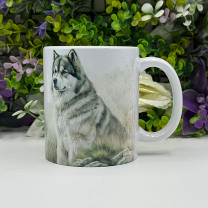 Alaskan Malamute Ceramic Mug and Coaster Set