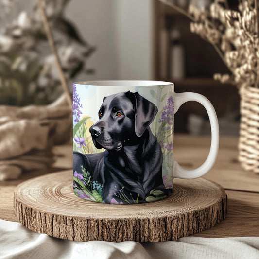 Labrador Floral Ceramic 11oz Mug
