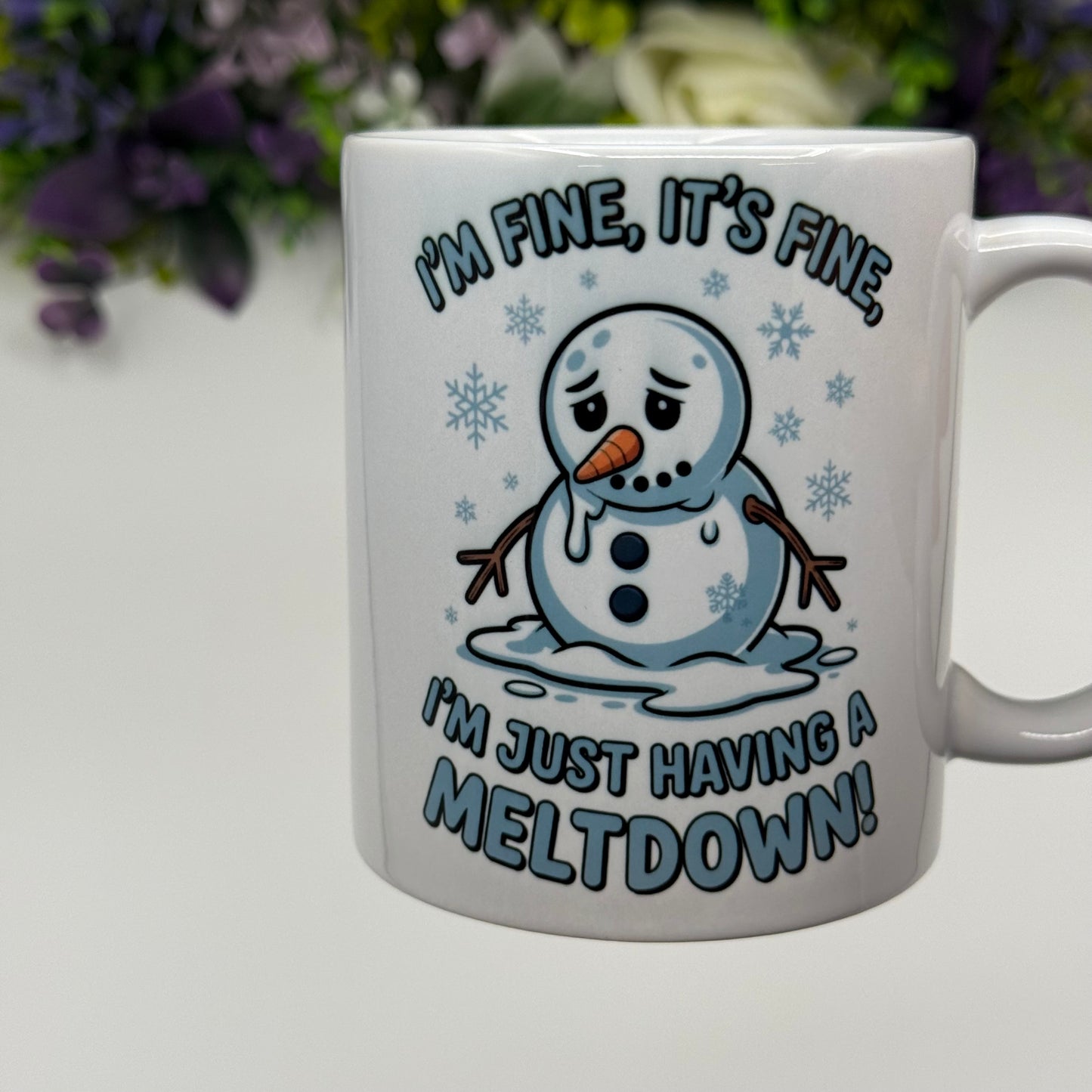 Snowman Melt Down 11oz Ceramic Mug