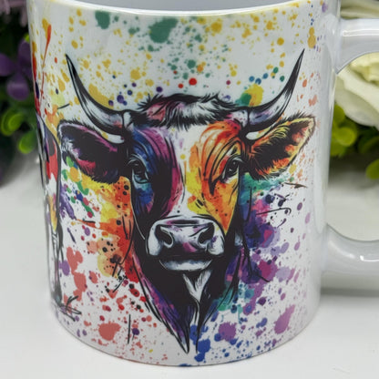 Cow Colourful 11oz Ceramic Mug