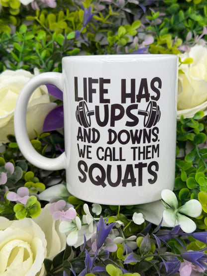 Gym Squats Humour 11oz Ceramic Mug