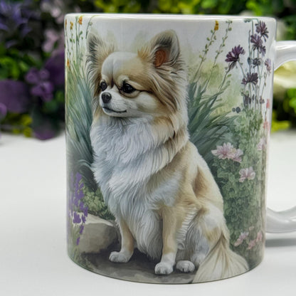 Chihuahua Rock and Flower 11oz Ceramic Dog Mug