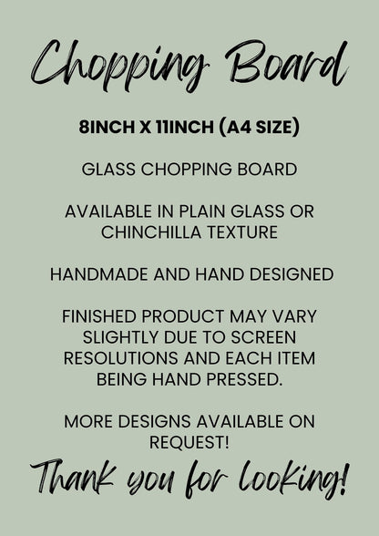 Shih Tzu 8inch x 11inch Glass Chopping Board