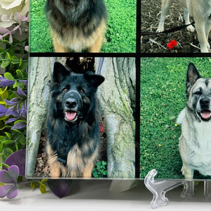 Custom Photo Collage 8inch x 11inch Glass Chopping Board