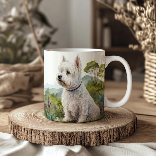 West Highland Terrier Landscape 11oz Ceramic Mug