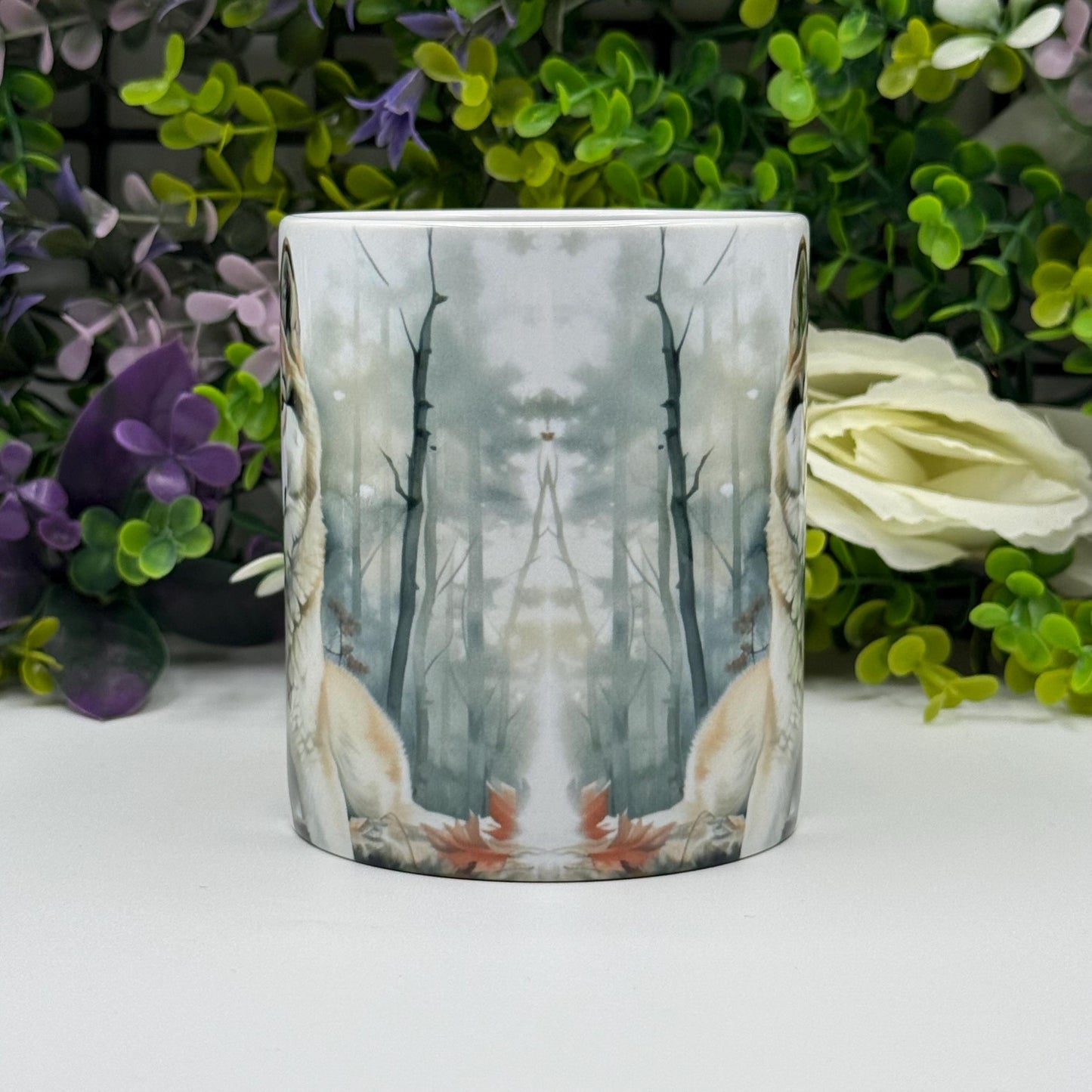 Husky Ceramic 11oz Dog Mug: Handmade Coffee Gift for Pet Lovers