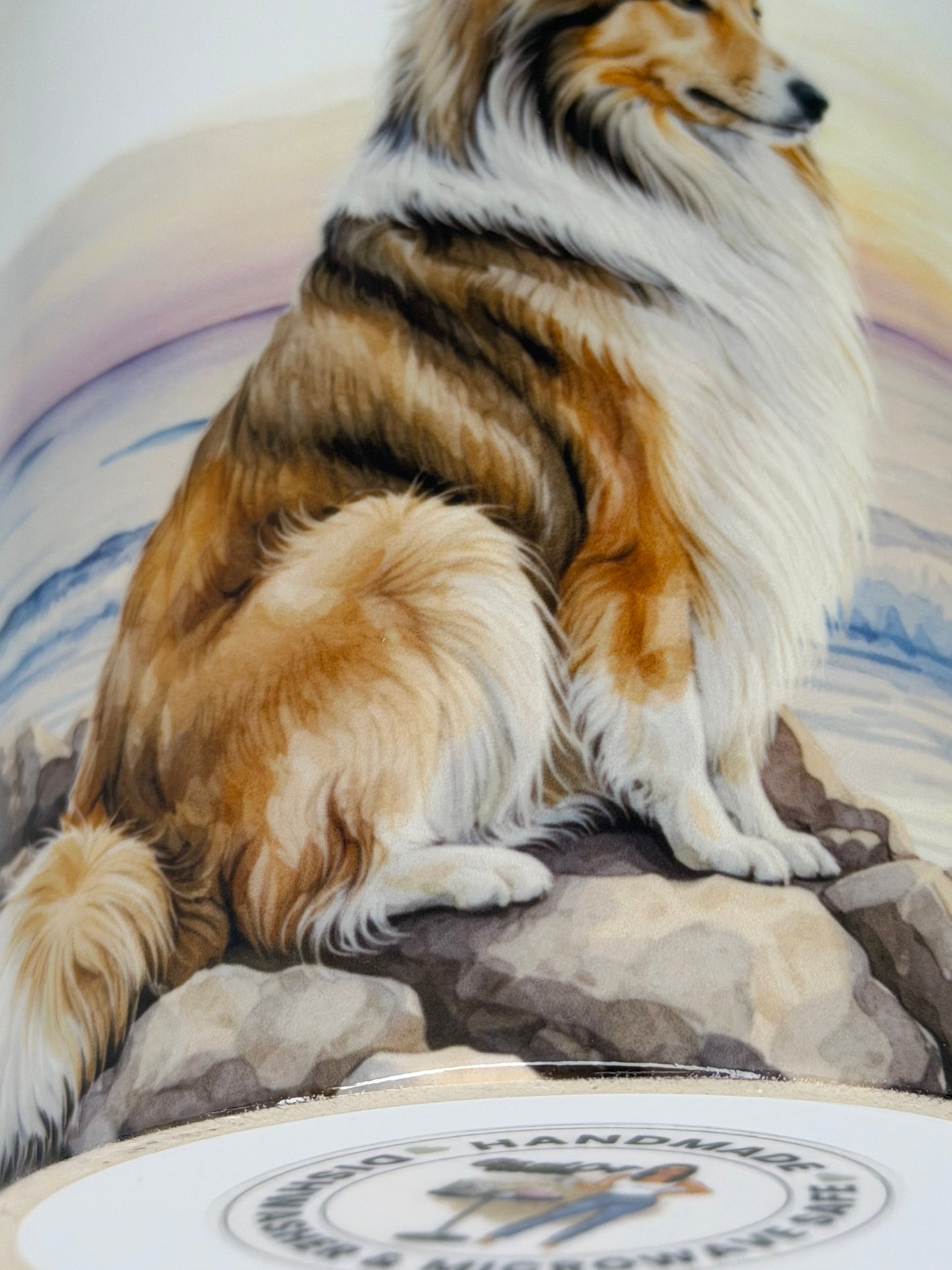 Shetland Sheepdog/Sheltie Mug: Handmade Ceramic Coffee Cup, Pet Lover Gift