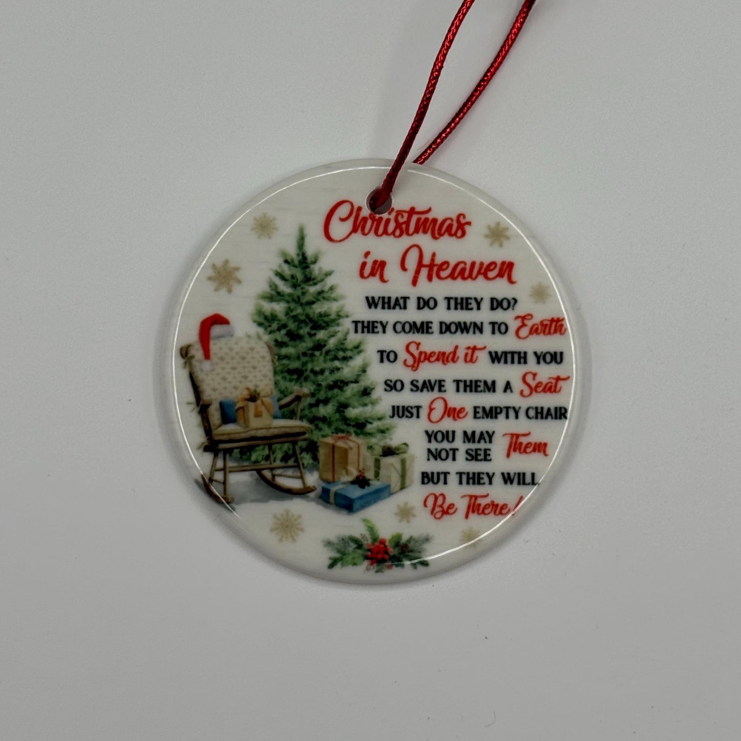Christmas In Heaven Memorial Ceramic Ornament - Tree Decoration - Memorabilia Gifts