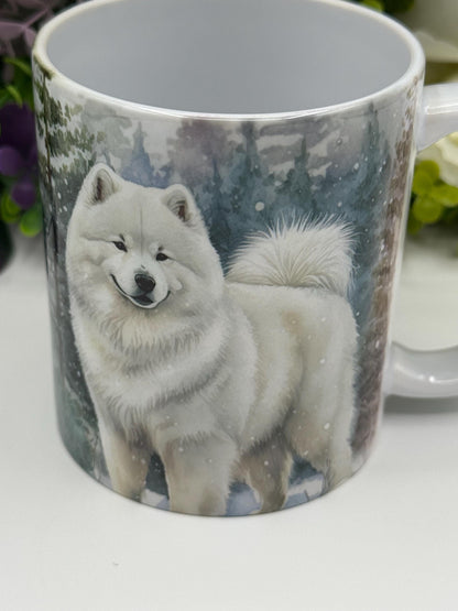 Samoyed Dog Mug: Handmade Ceramic Coffee Cup