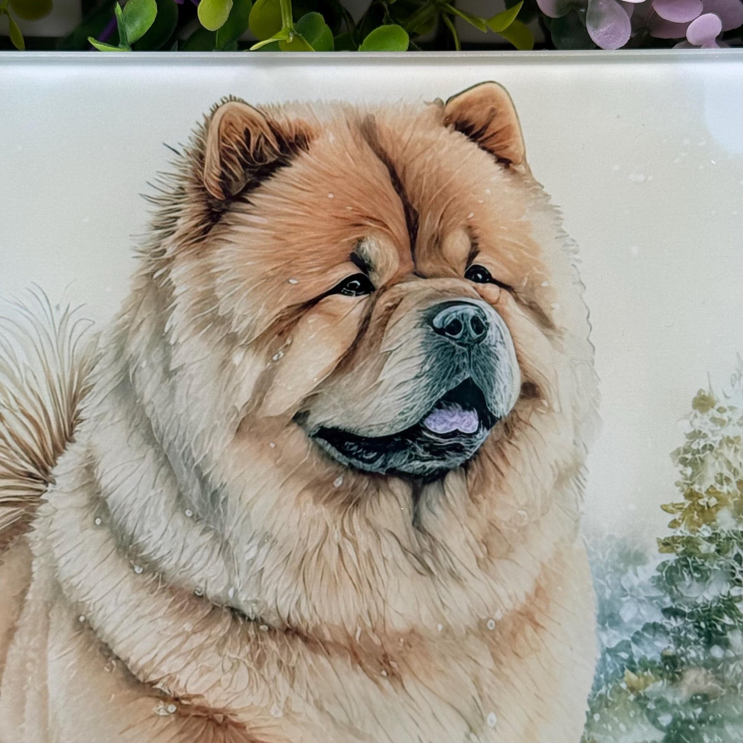 Chow Chow 8inch x 11inch Glass Chopping Board