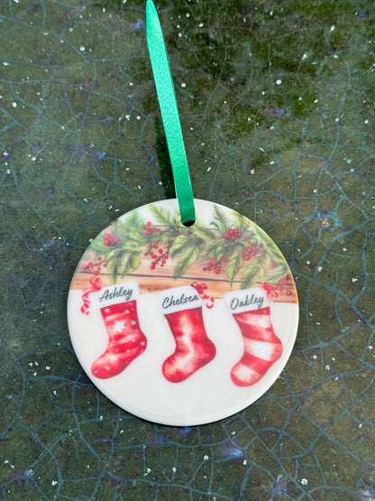 Personalised Christmas Stocking Ornament - Gifts, Keepsake, Memory Gifts