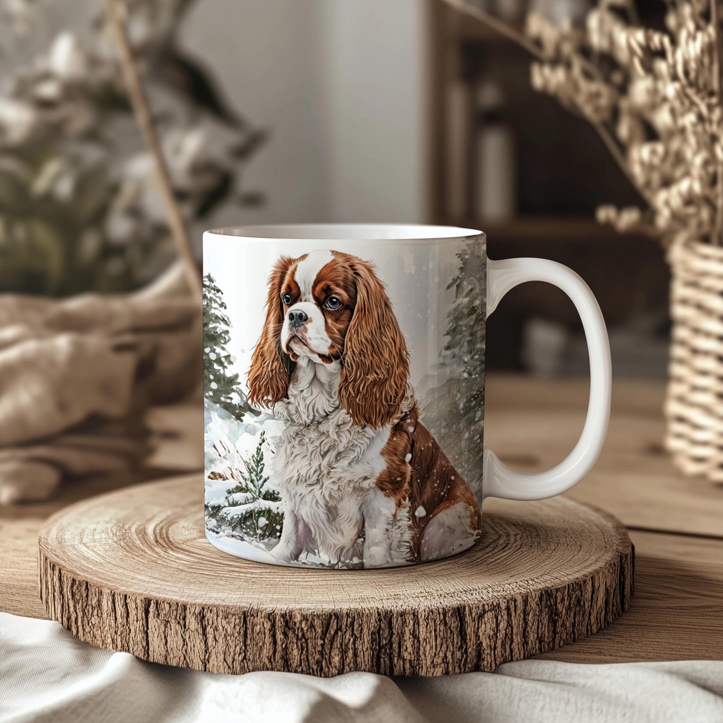 Cavalier King Charles Spaniel Blenheim 11oz Mug: Handmade Dog Lover Gift