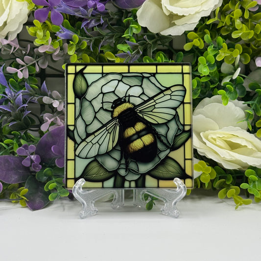 Bee Glass Coaster - Nature Lover Gifts