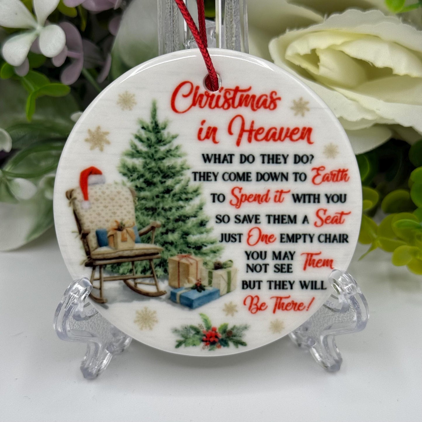 Christmas In Heaven Memorial Ceramic Ornament - Tree Decoration - Memorabilia Gifts