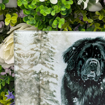 Newfoundland Winter 8inch x 11inch Glass Chopping Board