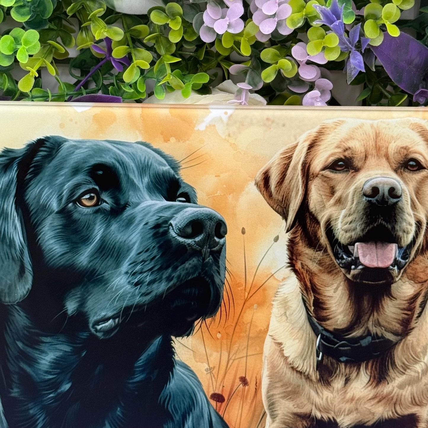 Labrador Glass Chopping Board - Worktop Saver