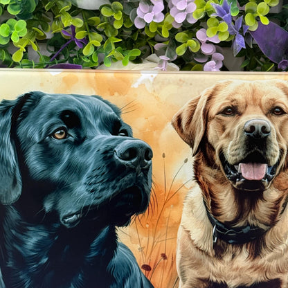 Labrador Glass Chopping Board - Worktop Saver
