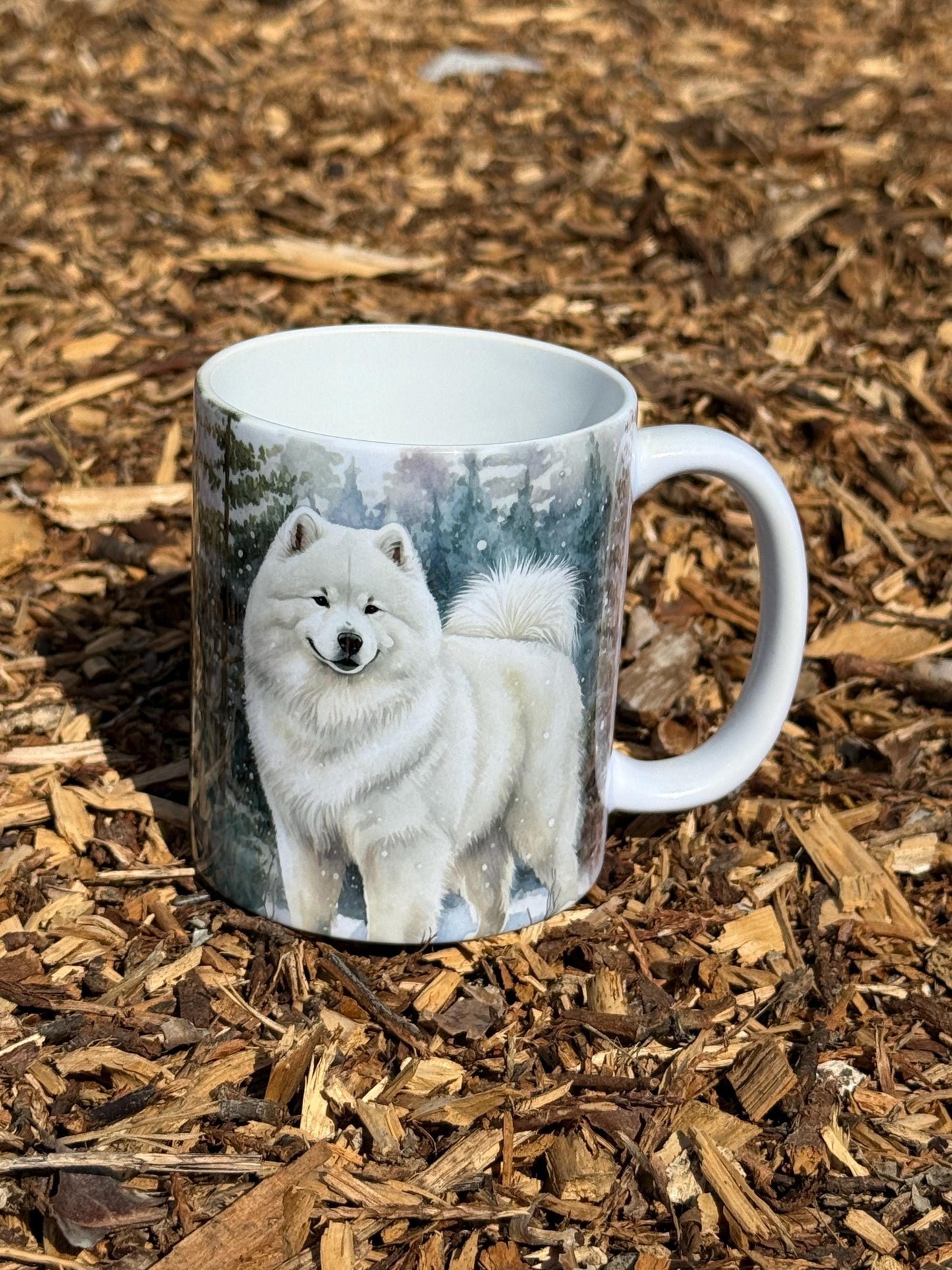 Samoyed Dog Mug: Handmade Ceramic Coffee Cup